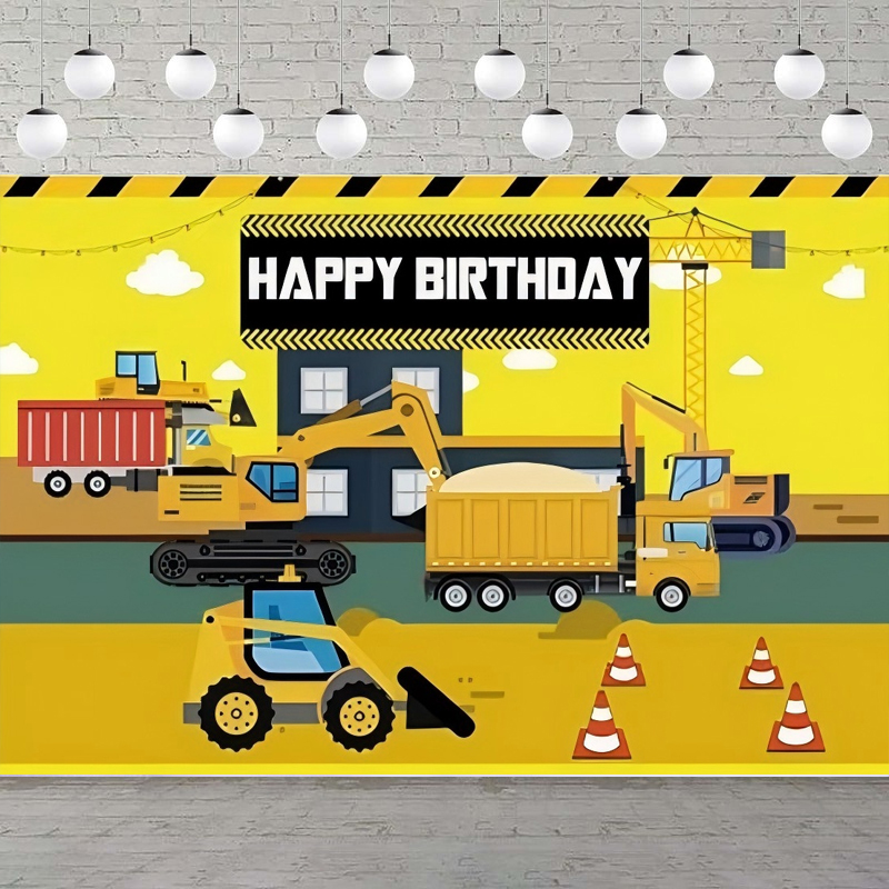 Photography Zone - İnşaat Temalı Fotoğraf Arka Planı Damperli