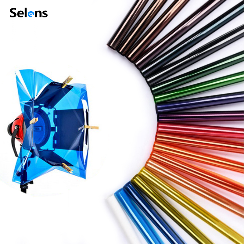 Photography Umbrella Lighting Kit - Selens 14 Renk 40*50cm Filtre Jelleri