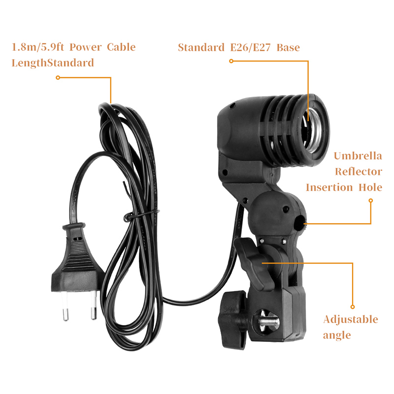 1.8m kablo kordonu ampul stand - Photography Umbrella Lighting Kit incelemesi ve fiyatı