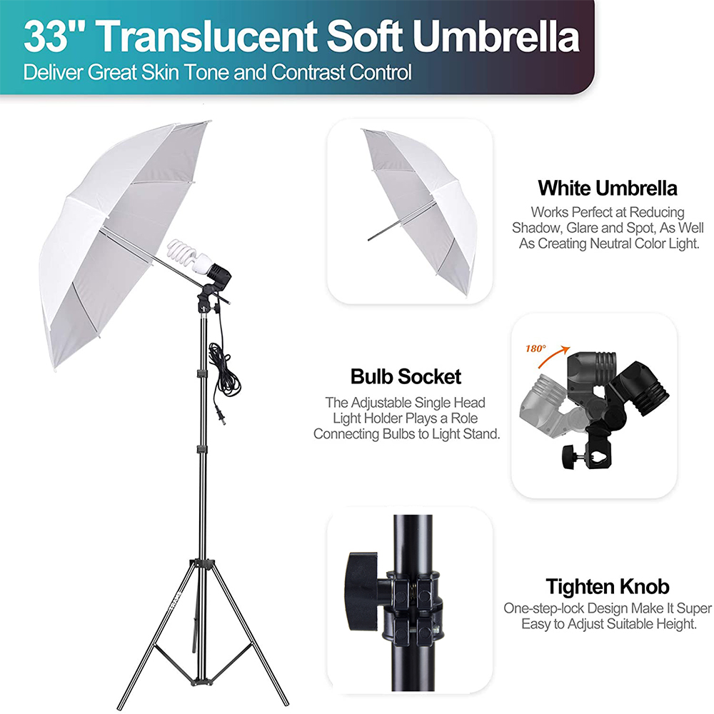 Uygun Maliyetli Fotoğraf Stüdy - Photography Umbrella Lighting Kit incelemesi ve fiyatı