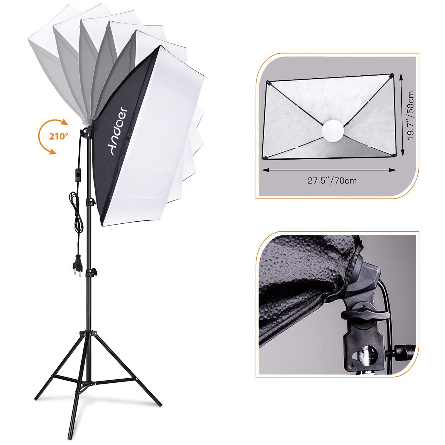 Andoer Softbox Aydınlatma Seti - Photography Umbrella Lighting Kit incelemesi ve fiyatı